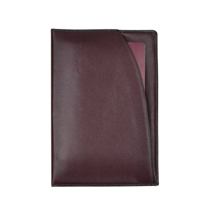 Maître Leather Passport Case/Wallet - Burgundy
