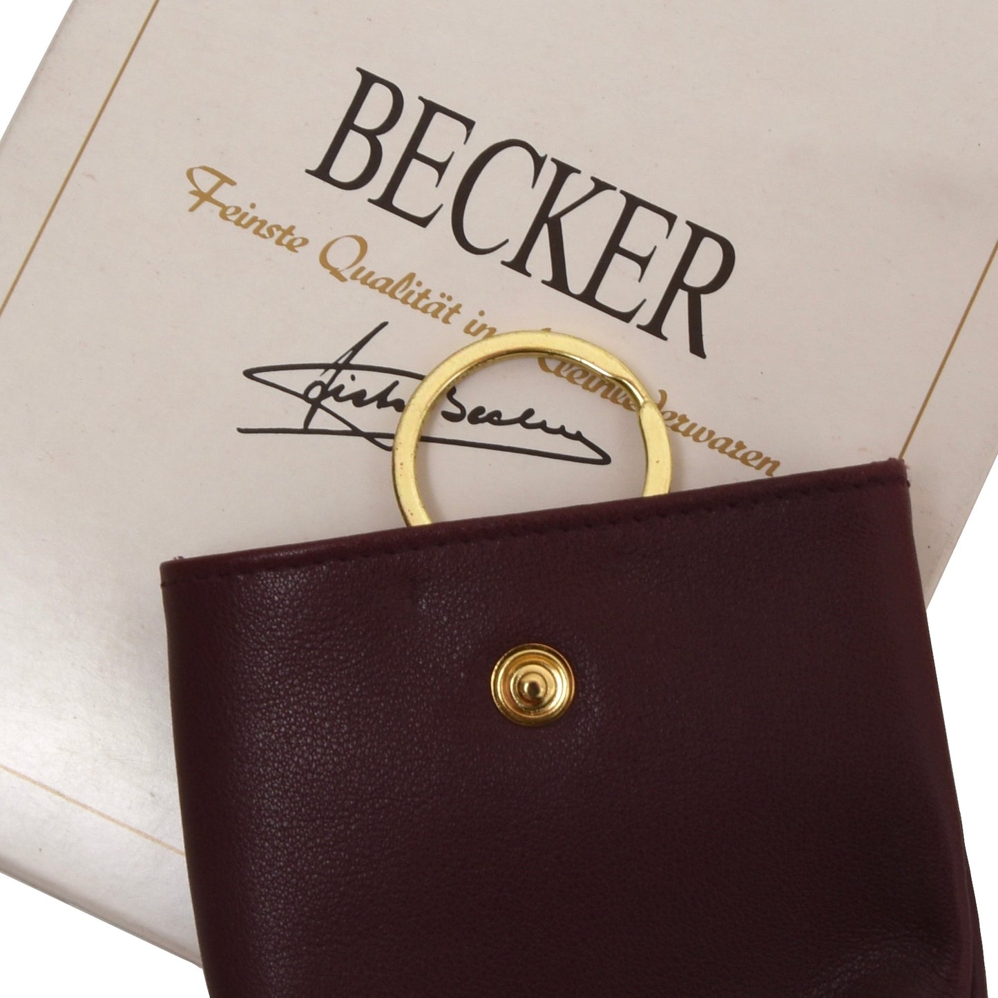 Becker Handmade Leather Schlüsselanhänger - Burgund