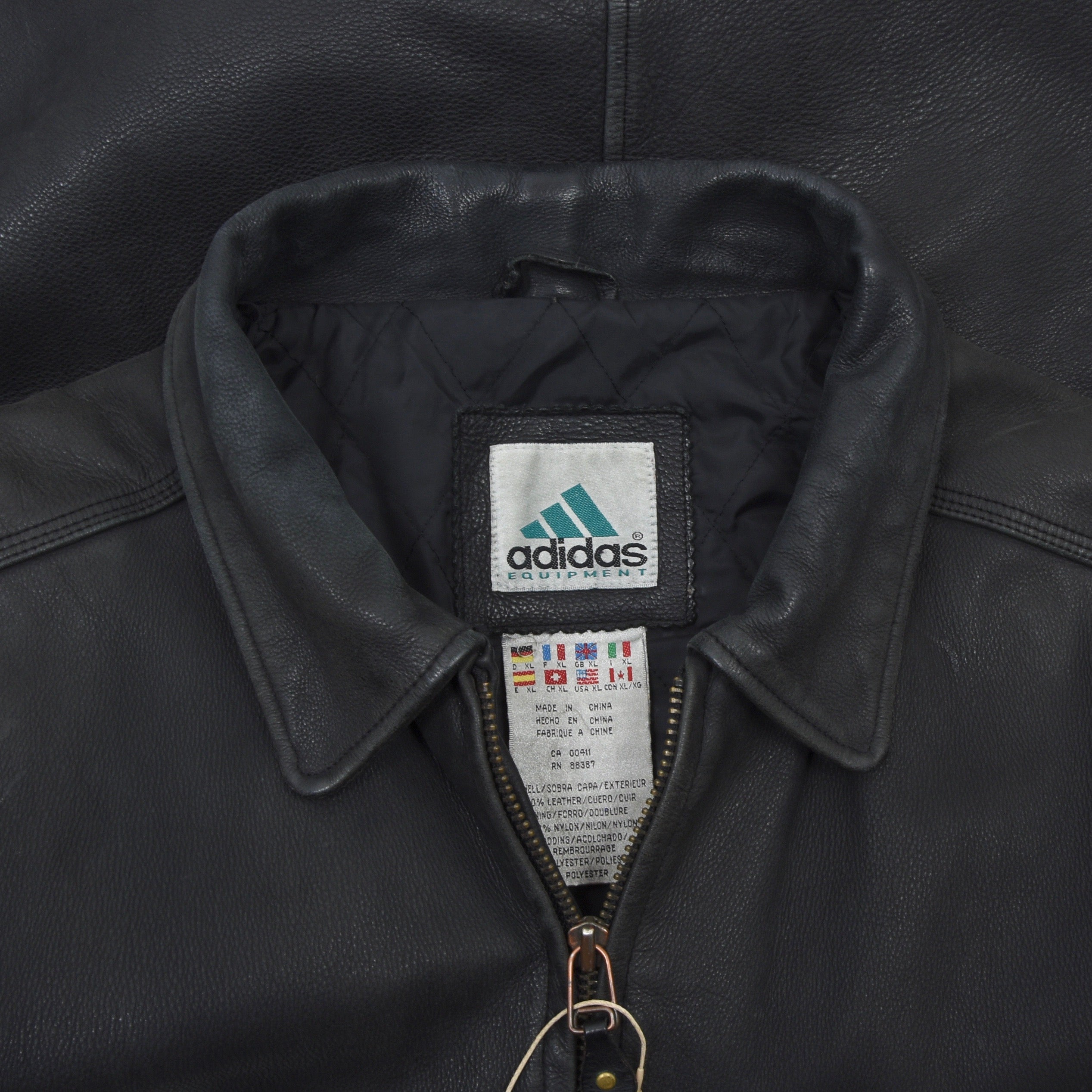 Adidas equipment outlet leather jacket