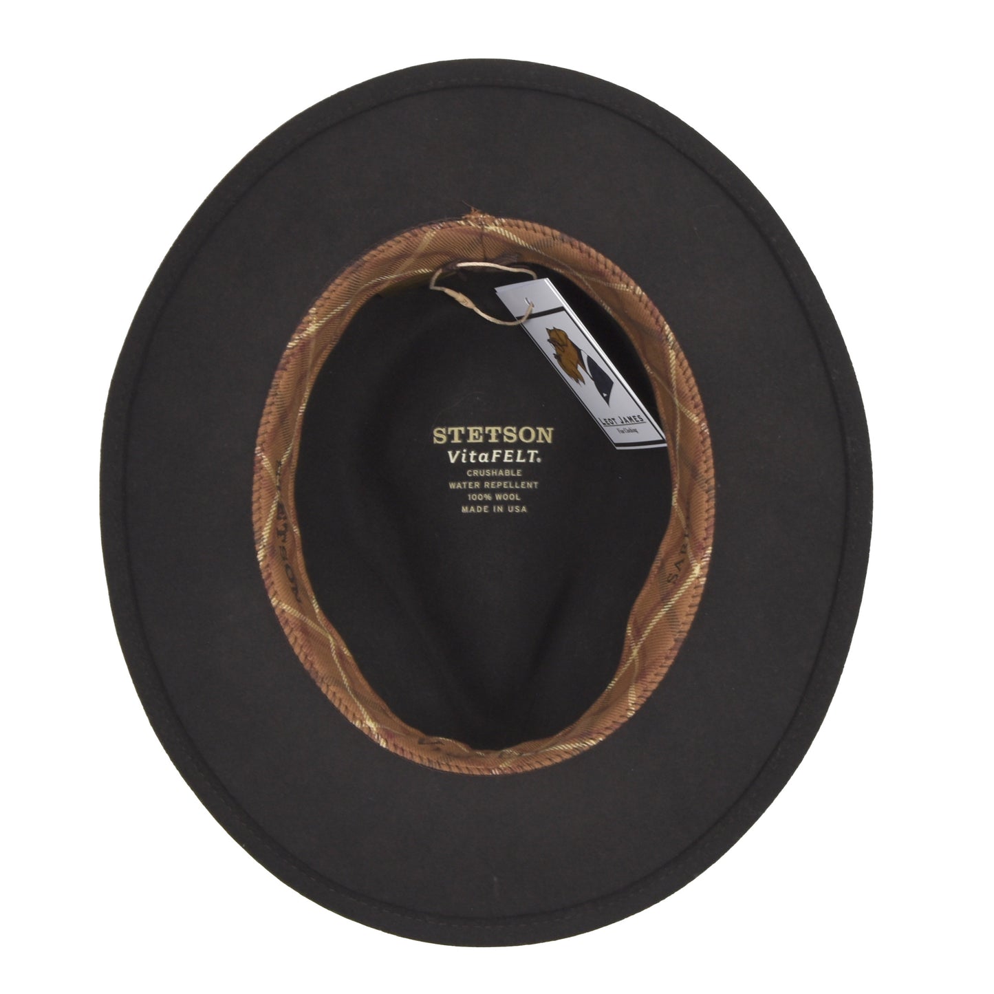 Stetson 'Sardis' VitaFELT Hat 7cm Brim Size 57 - Brown