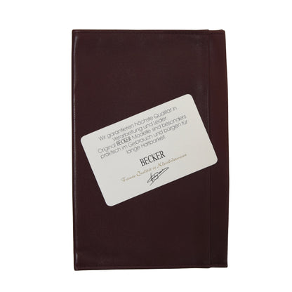 Becker Handmade Leather Passport Case/Wallet - Burgundy