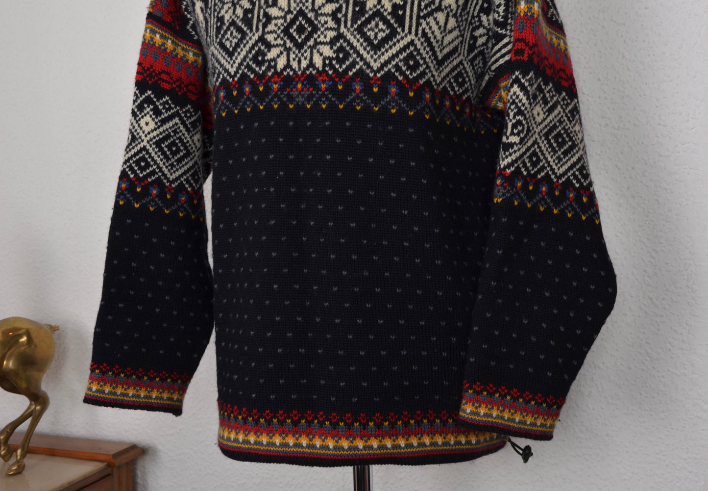Dale of Norway Knit Sweater - Black, Red, White