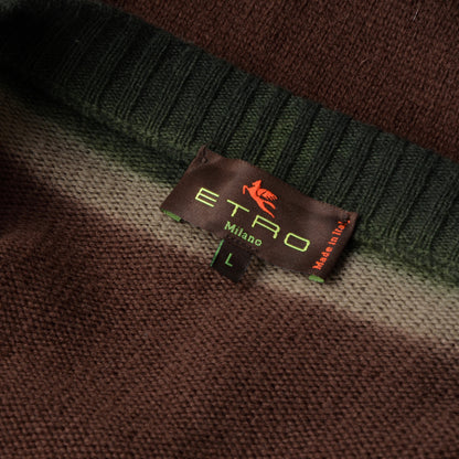 Etro Milano Wool Cardigan Größe L - Ombré