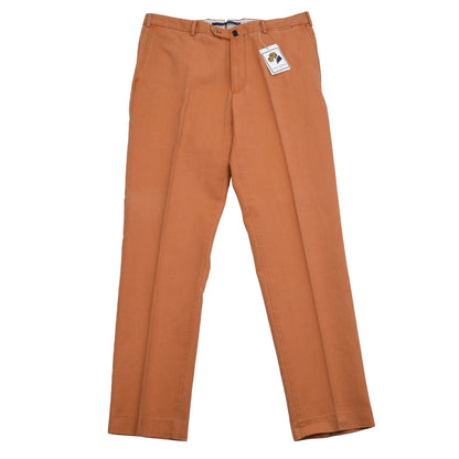 Incotex Cotton-Linen Pants Size 56 - Orange