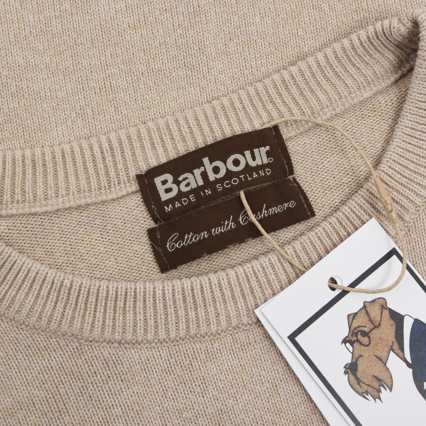 Barbour Cotton with Cashmere Sweater Size M - Beige