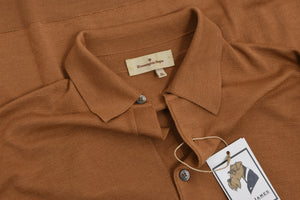 Ermenegildo Zegna Poloshirt aus Wolle/Kaschmir/Seide Größe M/50 - Hellbraun/Braun