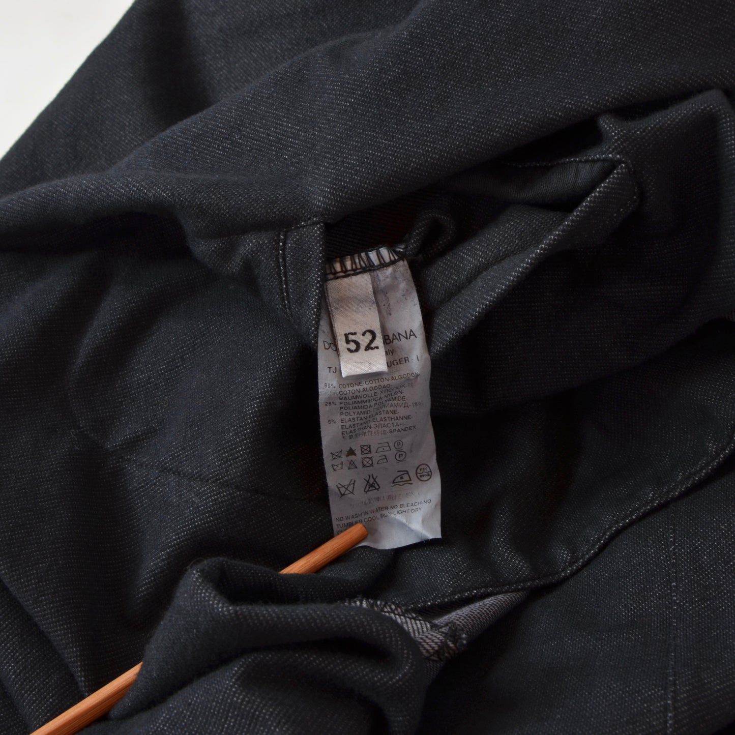 Dolce & Gabbana Unlined Jacket Size 52 - Black