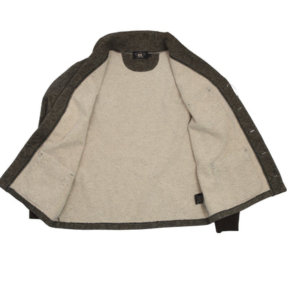 RRL Ralph Lauren Strickjacke/Sweatshirt mit Schalkragen Größe L - Grün