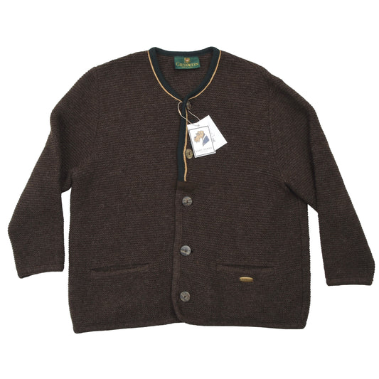 Giesswein Trachten Wool Cardigan Sweater Size 54 - Brown