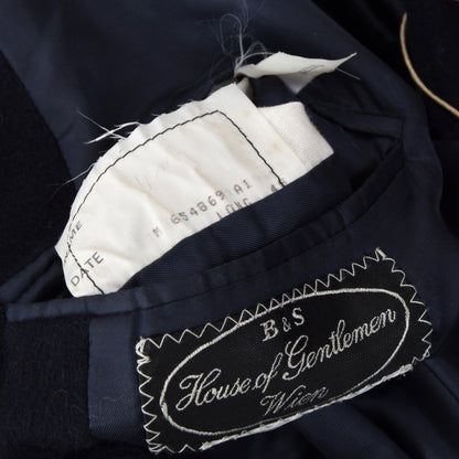 Vintage Aquascutum Wollmantel Größe 48 lang - Marineblau