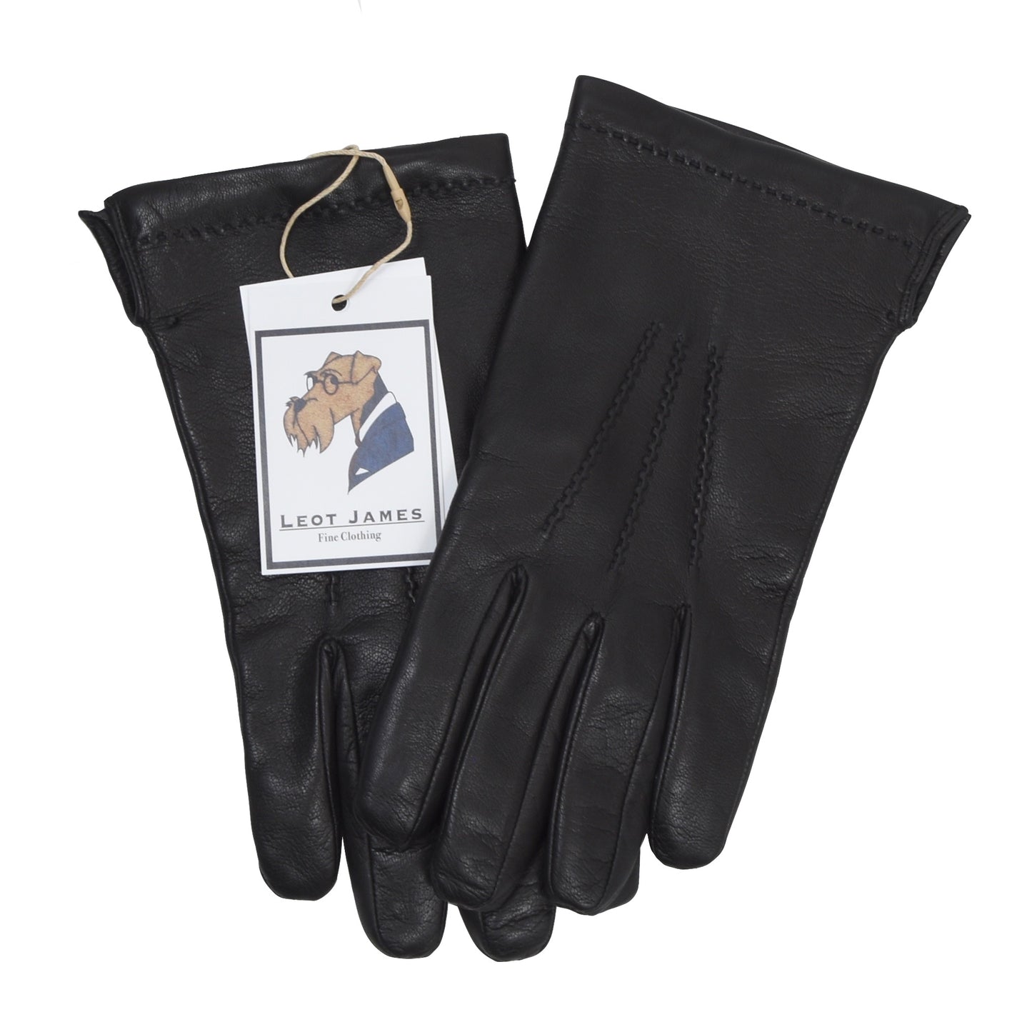 PolarTime Wool-Lined Leather Gloves Size 9.5 - Black
