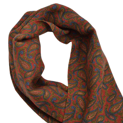 Paisley Wool Dress Scarf - Red Paisley