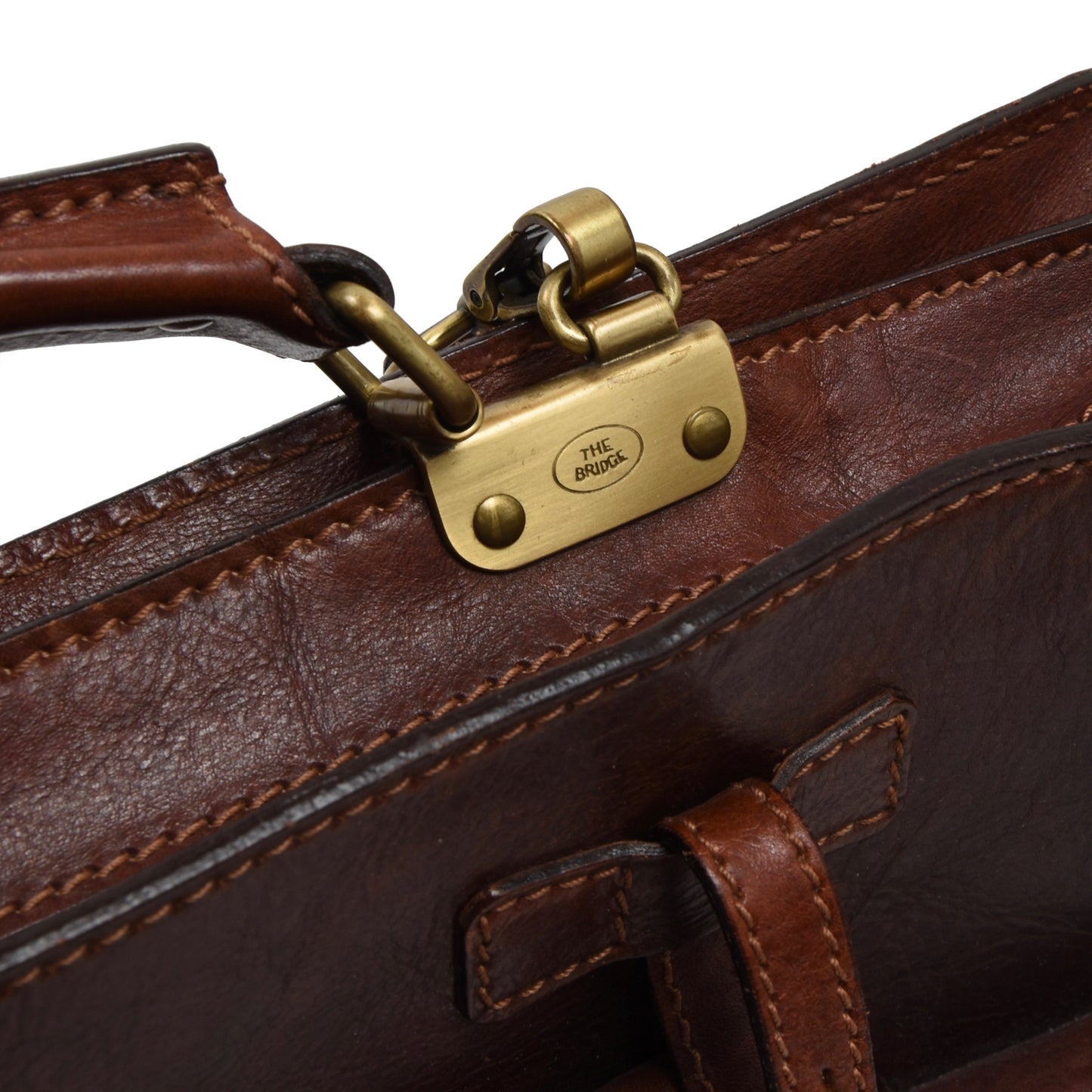 The Bridge Firenze Leather Bag "The Story" - Brown