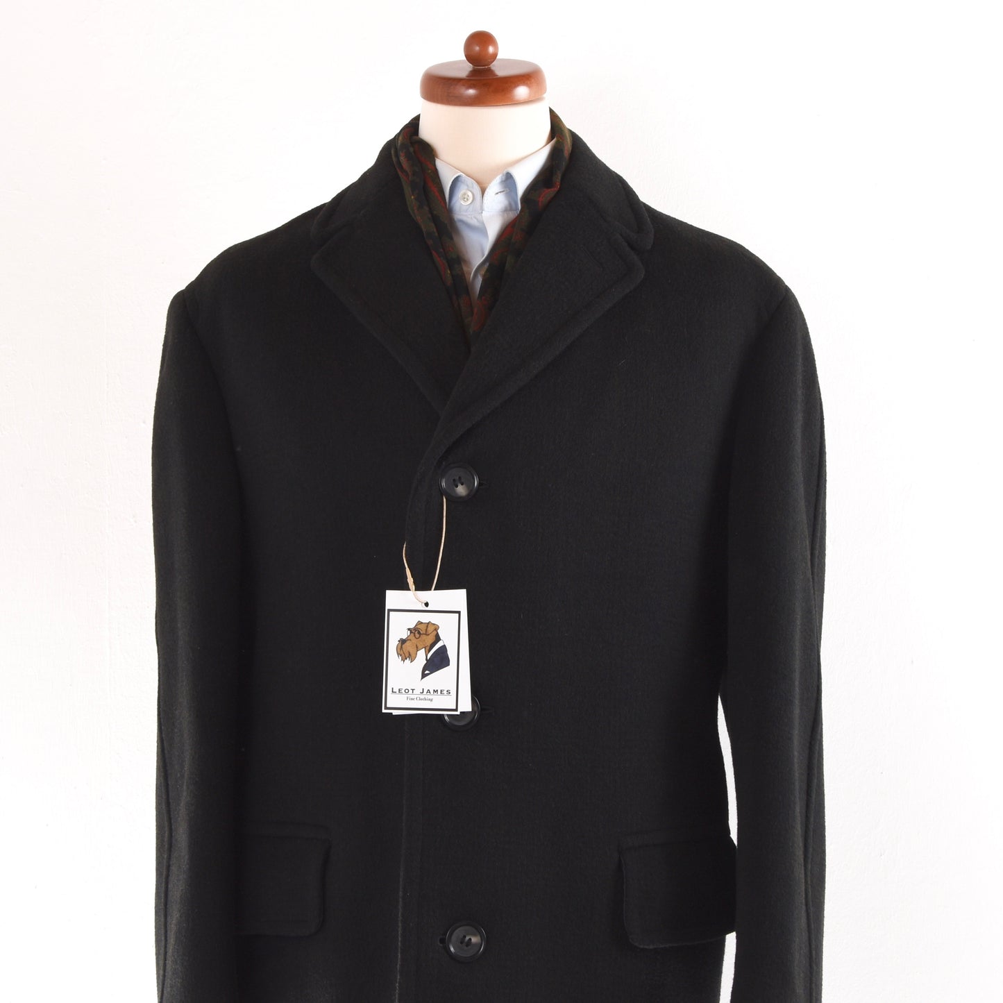 Classic Vintage Belted-Back Wool Overcoat