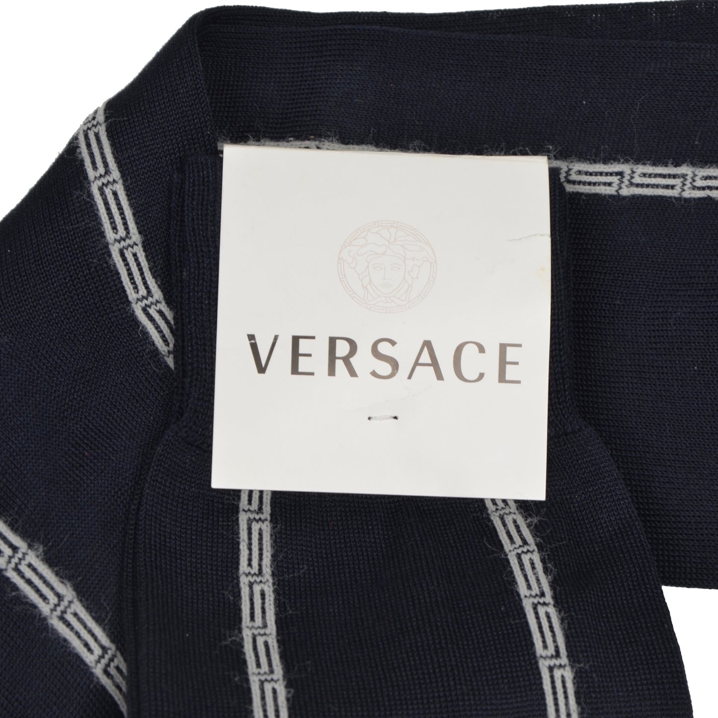 Versace Medusa & Greek Key Socks Size 12 - Black