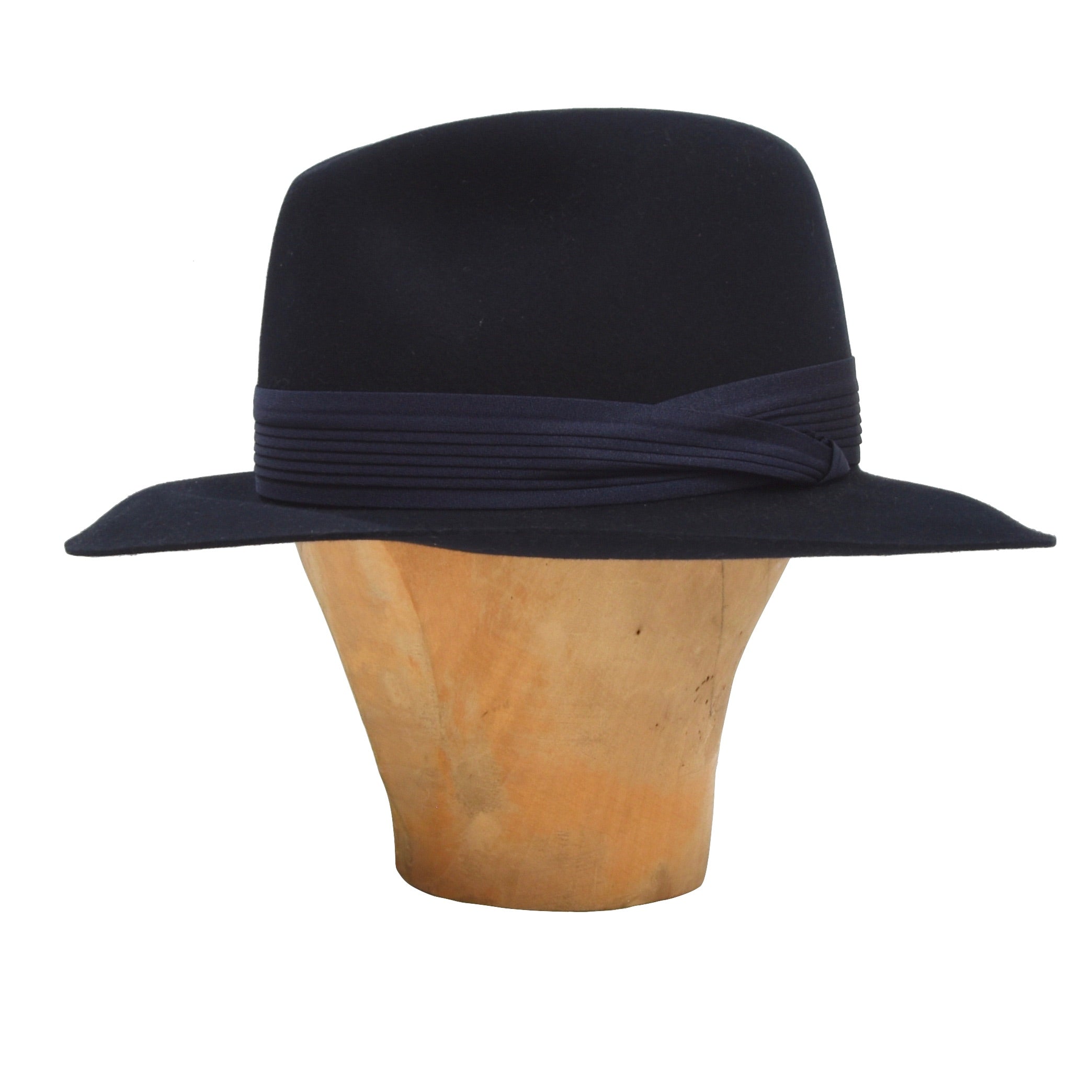 Borsalino Rainproof Line Felt Hat 7.5cm Brim Size 58 - Navy Blue – Leot  James