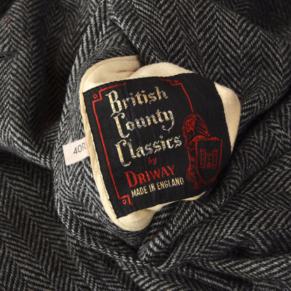 British County Classics von Driway Tweed Balmacaan Mantel Größe 40R