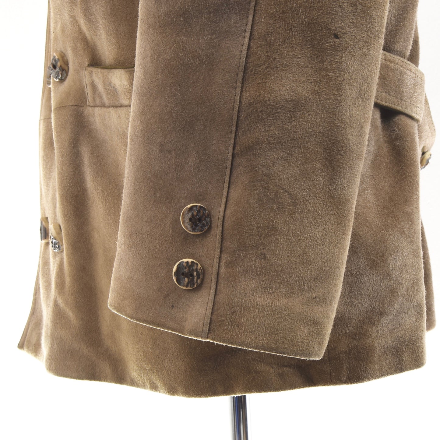 Die Erlmeier Genuine Leather Janker/Jacket Size 50 - Beige/Brown