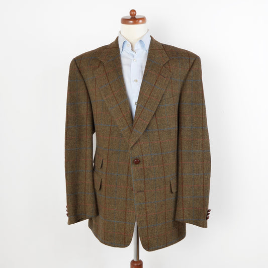 Vintage Strellson Tweed Jacket Size 54 - Windowpane