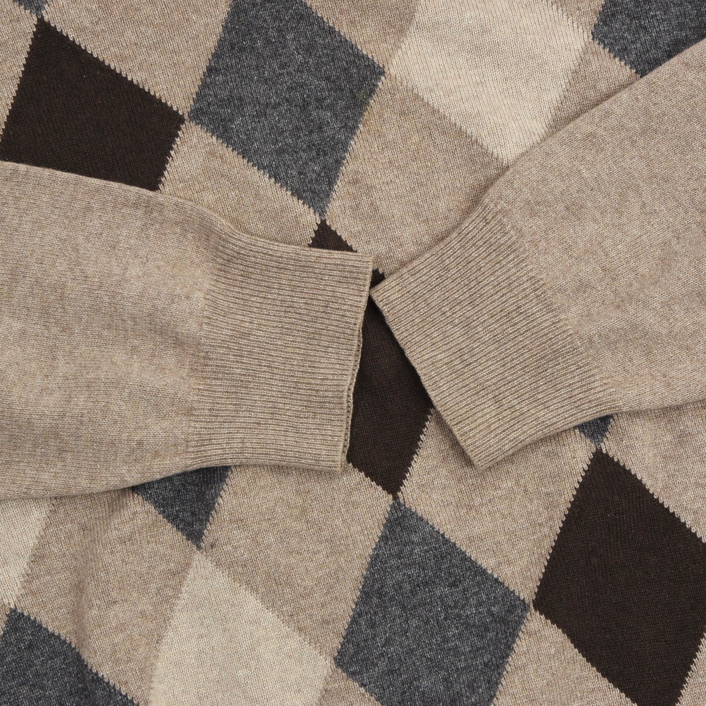 Brian Scott Collection Pullover 50/50 Kaschmir/Seide Größe M - Argyle
