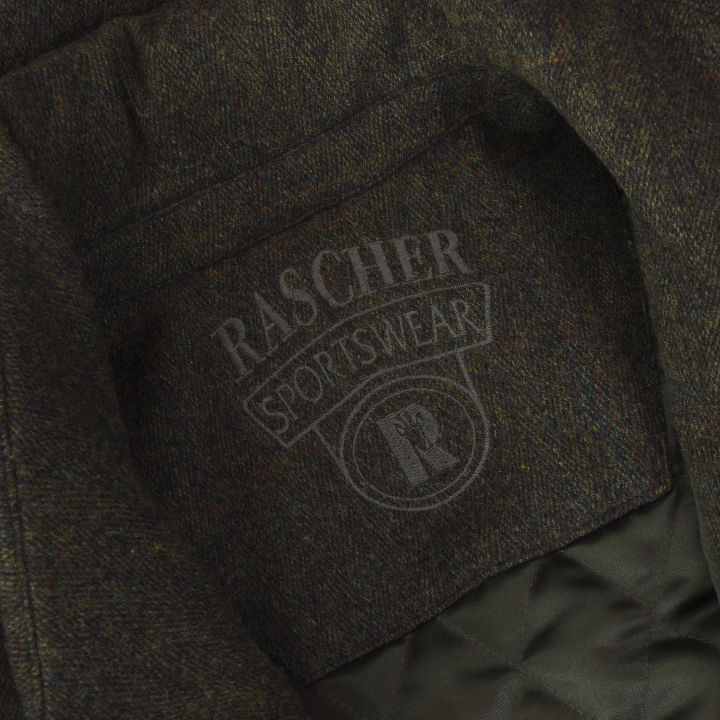 Rascher Sportswear Tweed Field Coat Size 60 - Green