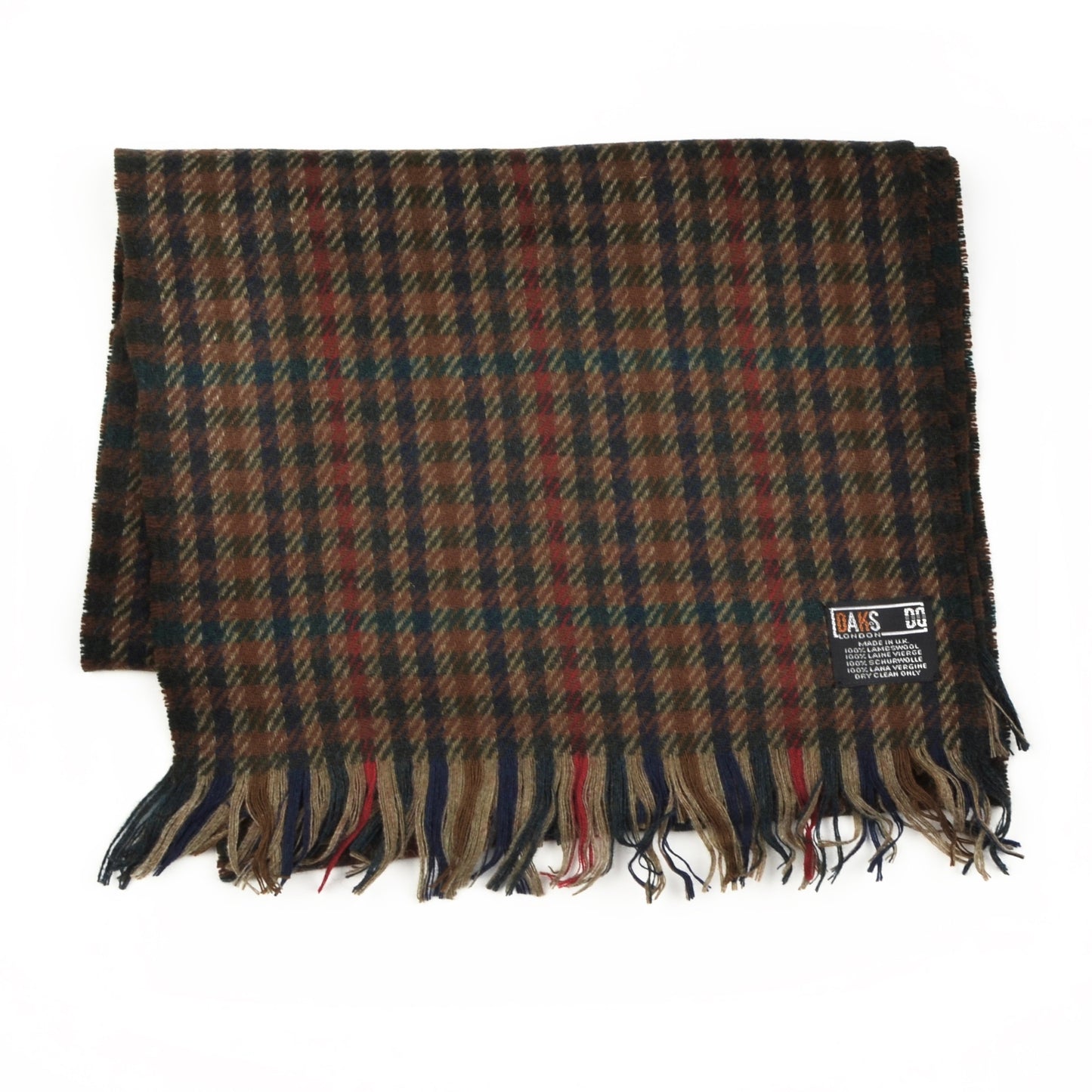 Classic Wool Scarf by DAKS - Plaid