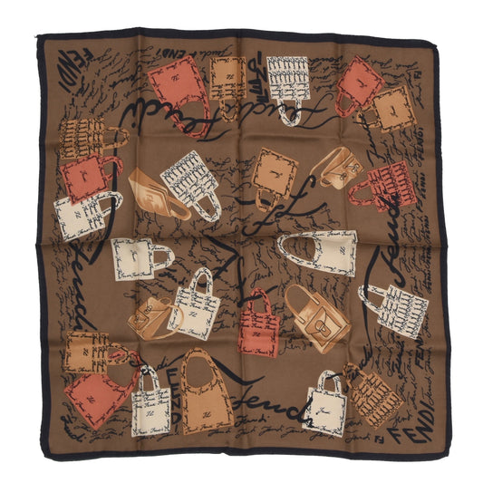 Vintage Fendi Silk Scarf - Handbag Print