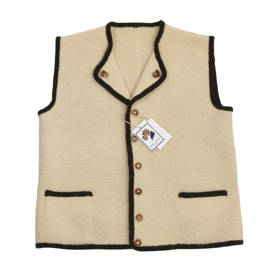 Classic Wool Sweater Vest/Trachtenweste - Cream