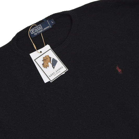 Polo Ralph Lauren Lammwollpullover Größe L - Schwarz