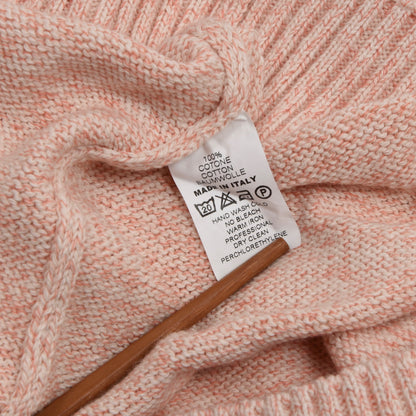 Gran Sasso Cotton Sweater Size 50 - Flecked Sherbet Orange