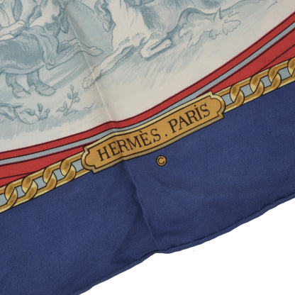 Hermès Paris Ledoux Armes de Chasse Silk Scarf