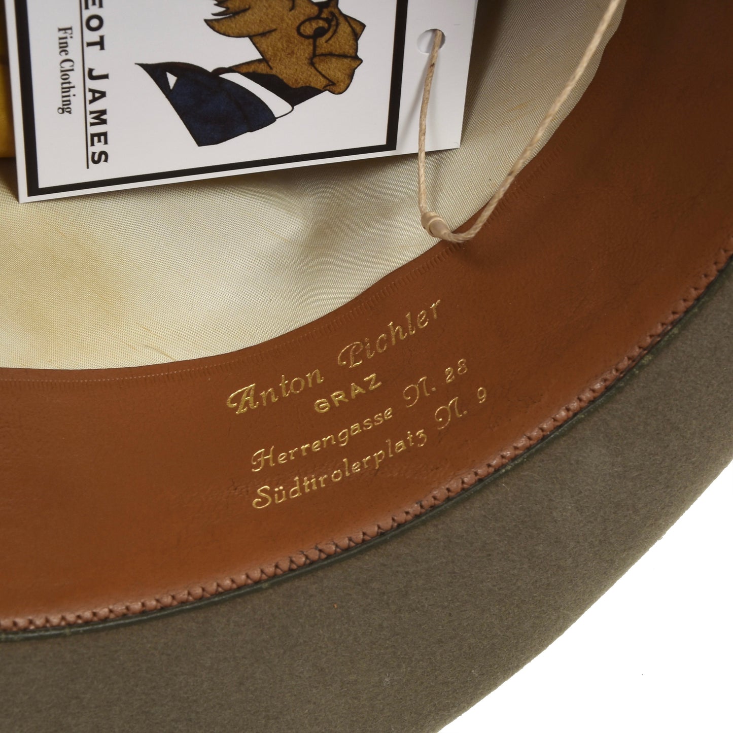 Vintage Borsalino Felt Hat 6cm Brim Punti Size 5 ca. 57 - Grey