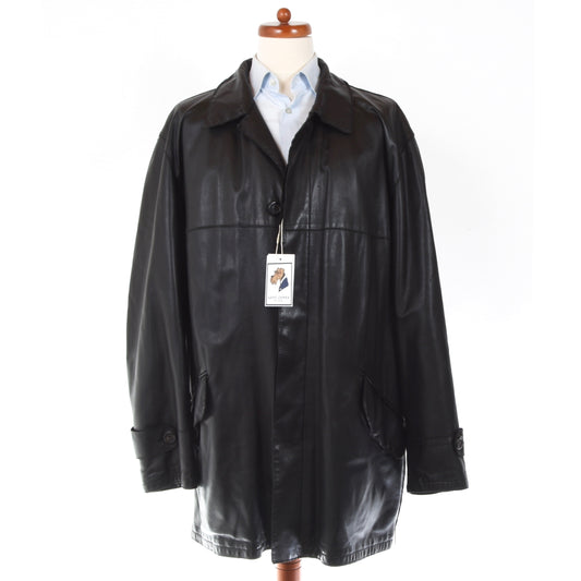 Gallotti Butterweiche Lederjacke Größe 58 - Schwarz