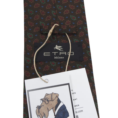 Etro Milano Silk Tie - Brown Paisley