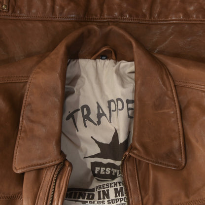 Trapper Lederjacke Größe 48 - Braun