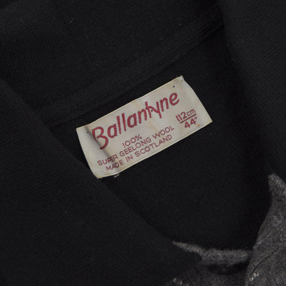 Jahrgang Ballantyne Argyle Polo Pullover - schwarz