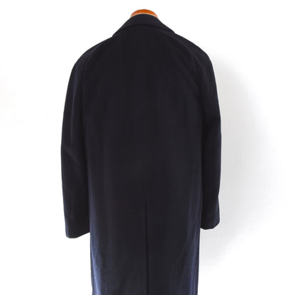 Pefri Modell Wool-Camel Balmacaan Mantel Größe 46 - Marineblau