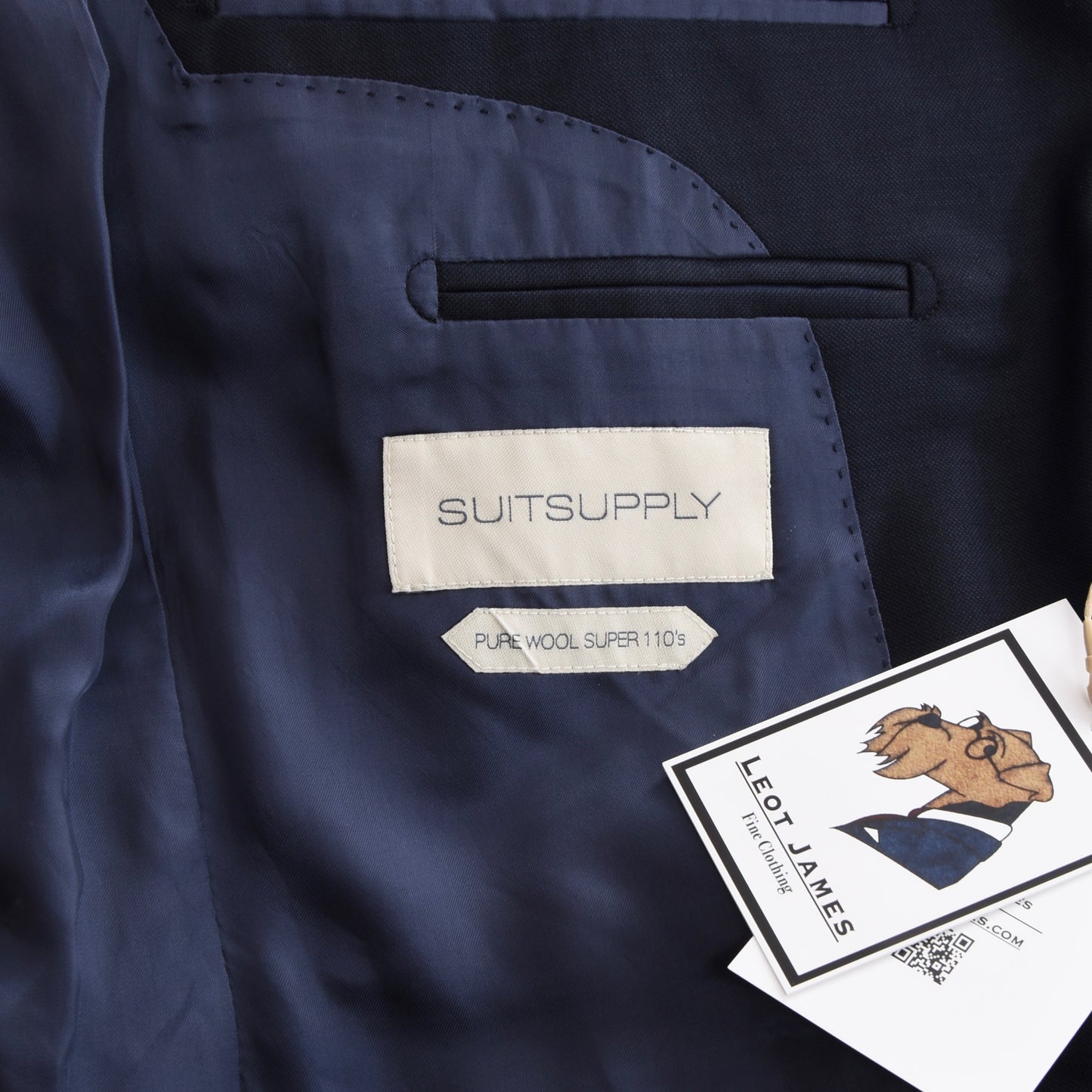 SuitSupply Lazio Jacke Größe 48 Slim - Marineblau