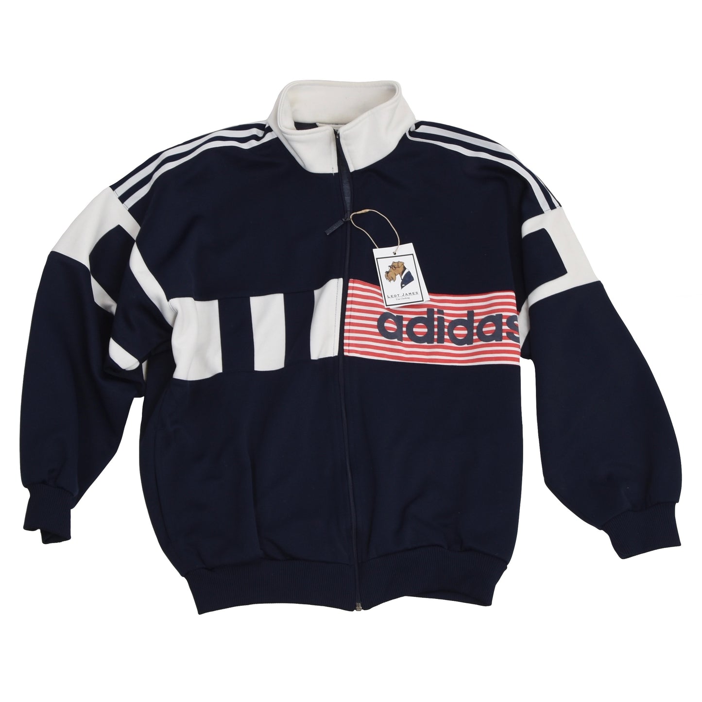 Vintage 90er Jahre Adidas Trainingsanzug Größe D5 - Marineblau