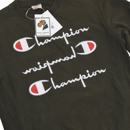 Vintage Champion Reverse Weave Sweatshirt Größe L - grün