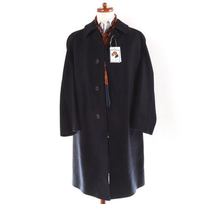 Lord Classic Wool Balmacaan Overcoat Size 24  - Navy Blue