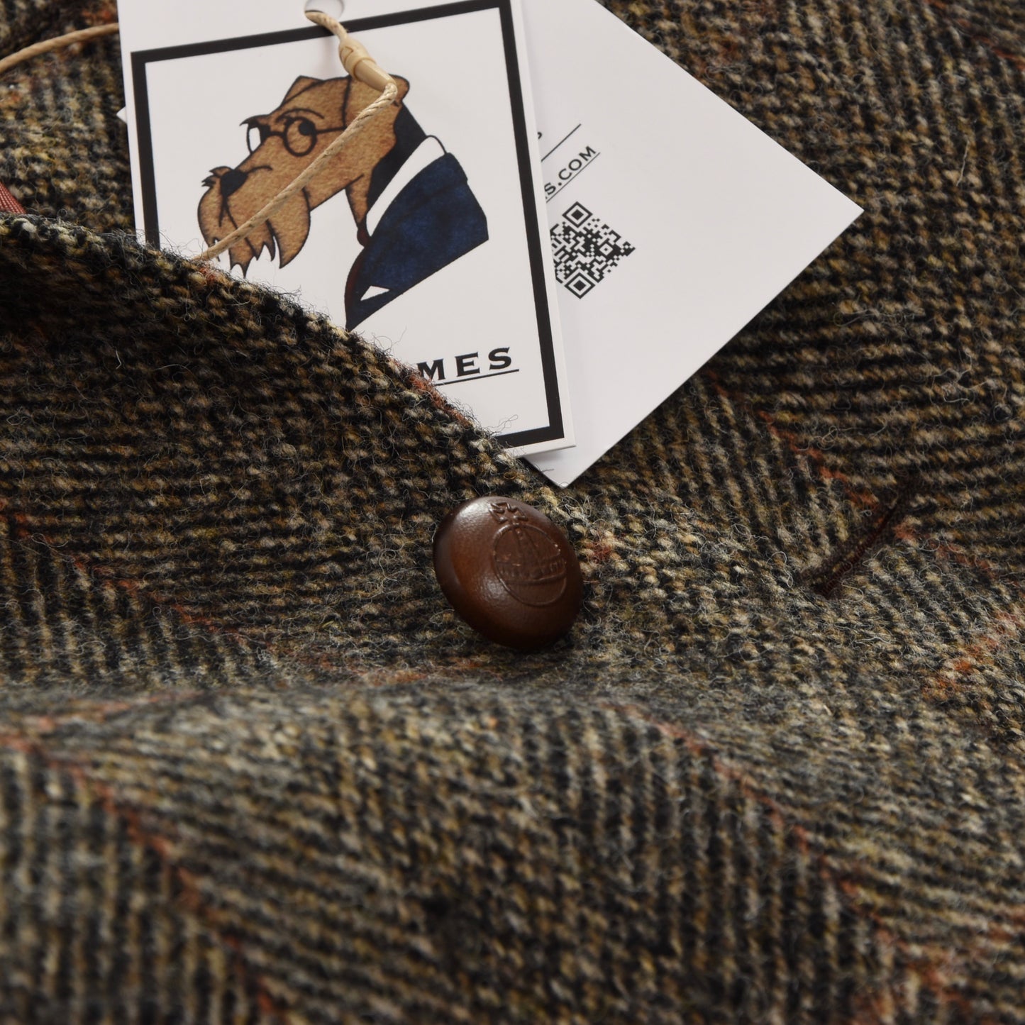 Harris Tweed/Barutti Wolljacke Größe 26/42S - Brown Windowpane