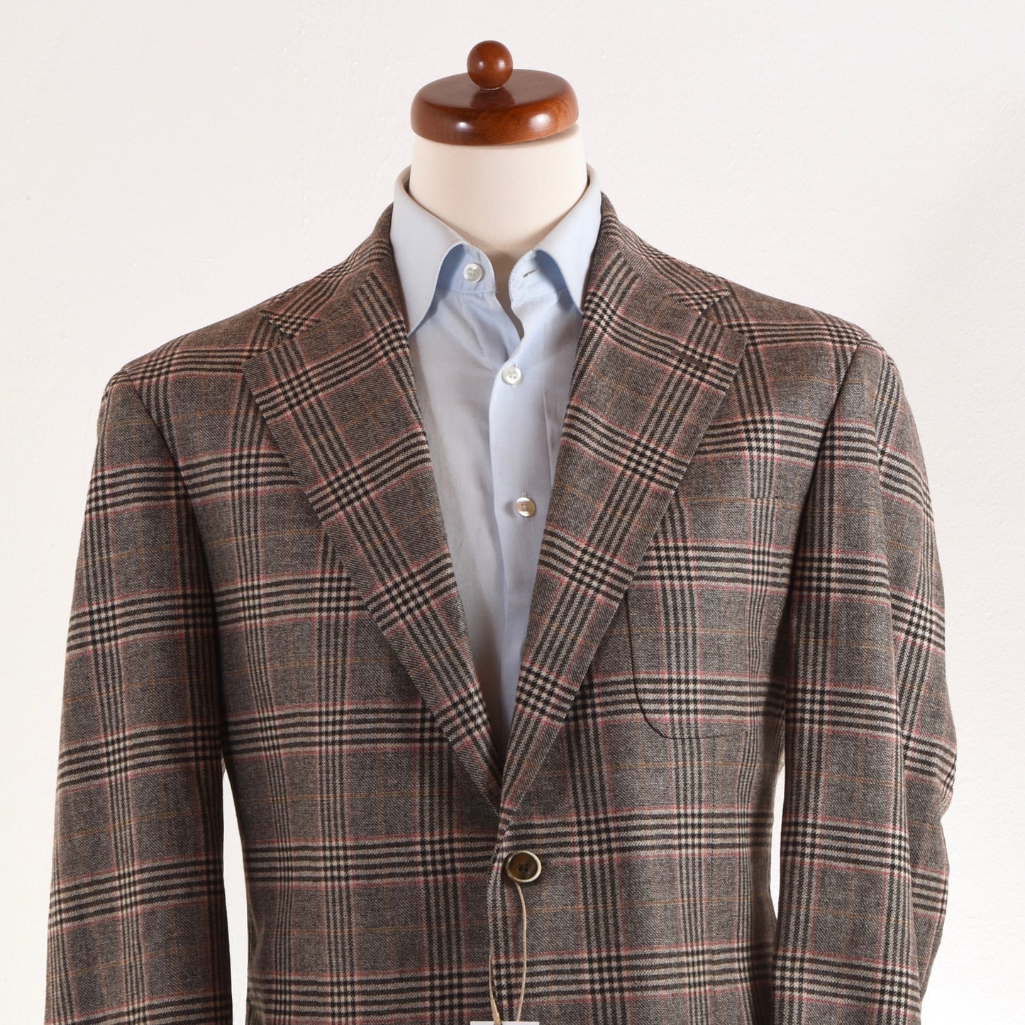 NEW Luigi Bianchi Mantova Wool/Cashmere Jacket Size 52 - Plaid