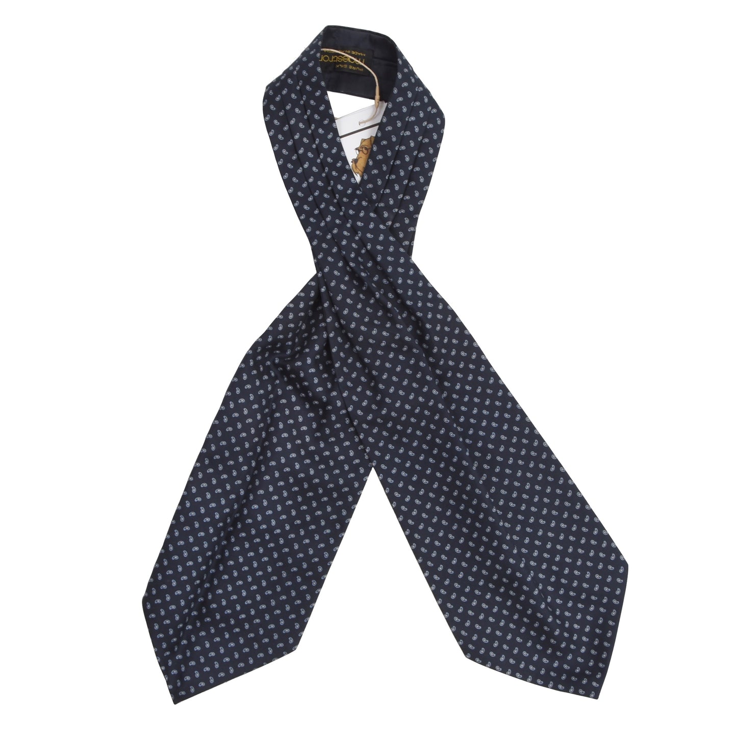 Maestron Silk Ascot/Cravatte Tie - Navy Blue