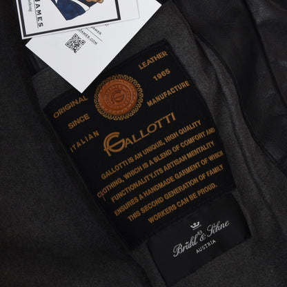 Gallotti Butter Soft Leather Jacket Size 58 - Black