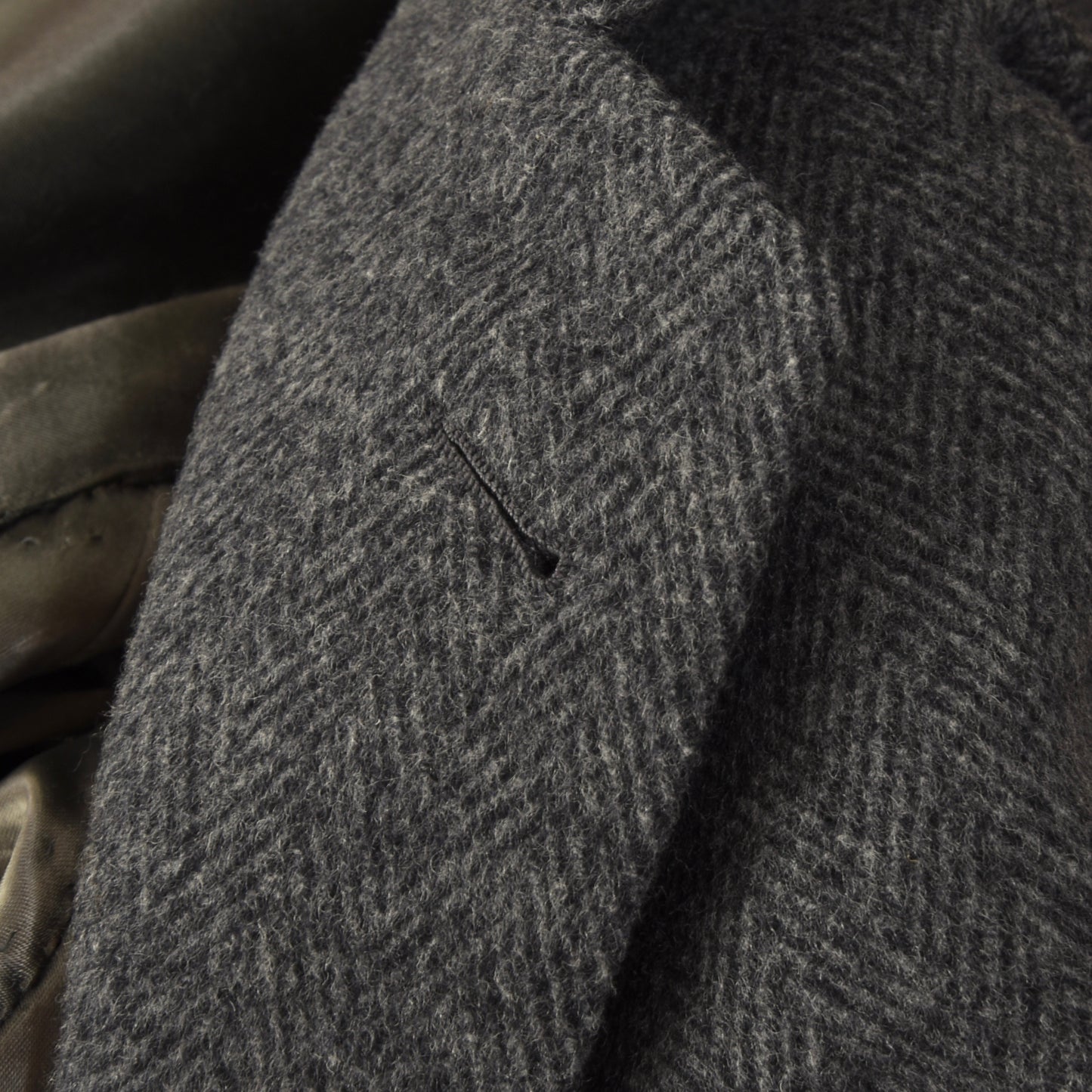 Vintage Handmade Bespoke Overcoat - Grey