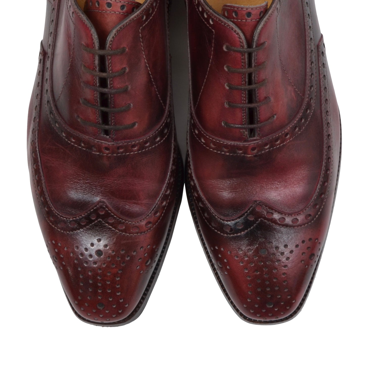 Lederer Oxford Schuhe Größe 41 - Burgund