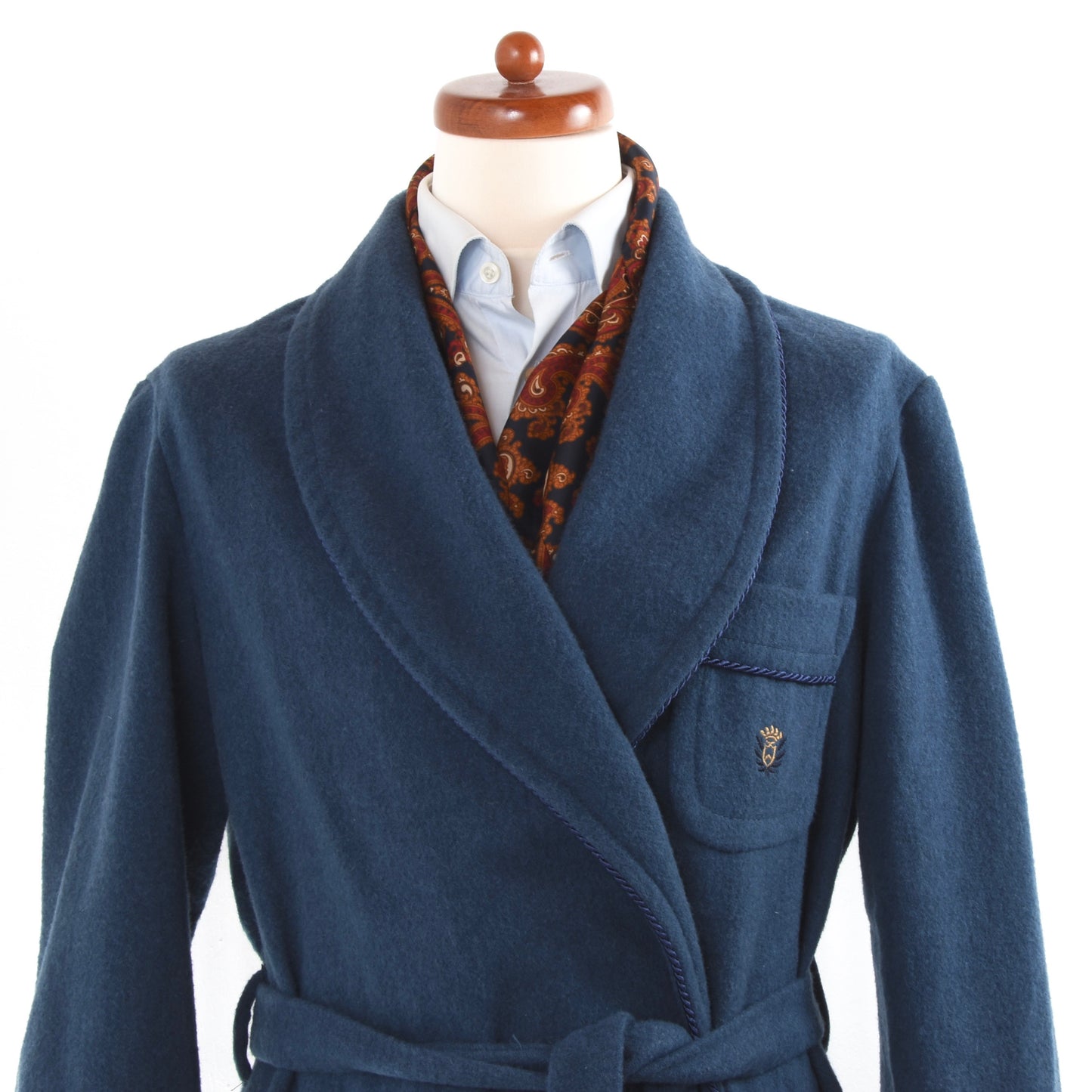 NOS Wool Blend Robe/Smoking Jacket Size 50 - Blue