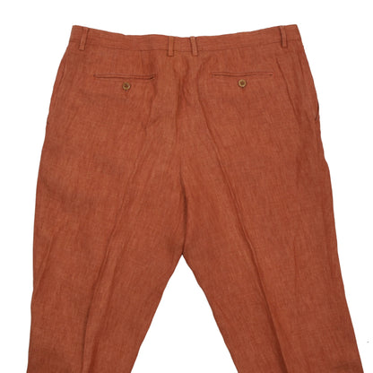Mabitex 100% Linen Pants Size 60 - Orange