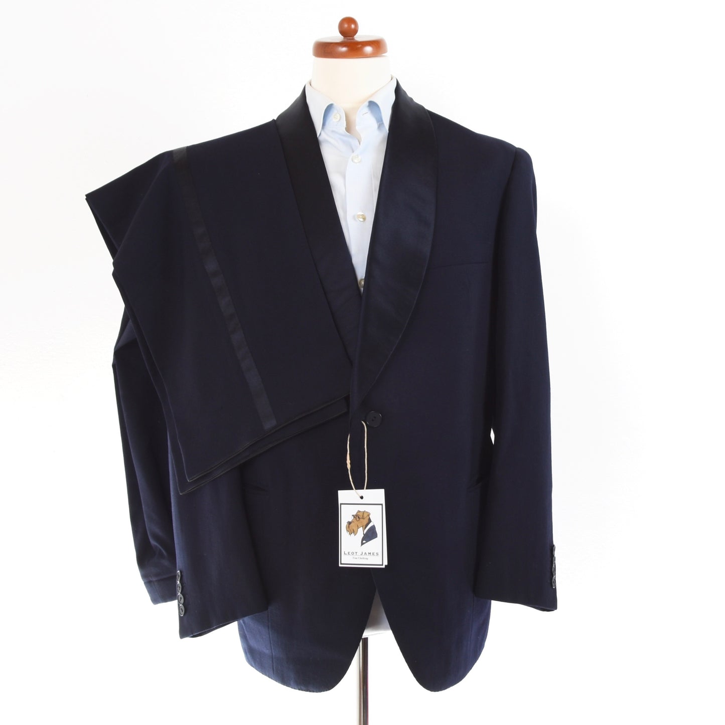 Hantak Wien Vintage Handmade Shawl Collar Tuxedo - Navy Blue